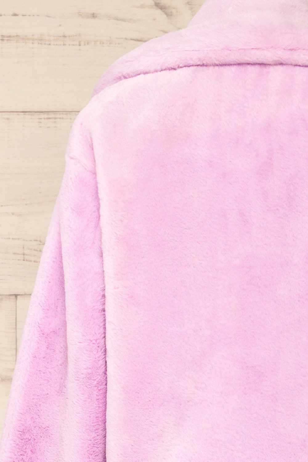 Torrent Lilac Soft Fuzzy Coat | La petite garçonne back close-up