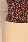 Torva Red Floral Short Sleeved Crop Top | La petite garçonne bottom
