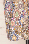 Totiana Multicoloured Midi Sequin Dress | La petite garçonne bottom