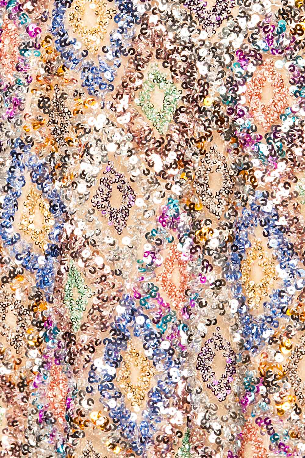 Totiana Multicoloured Midi Sequin Dress | La petite garçonne fabric 