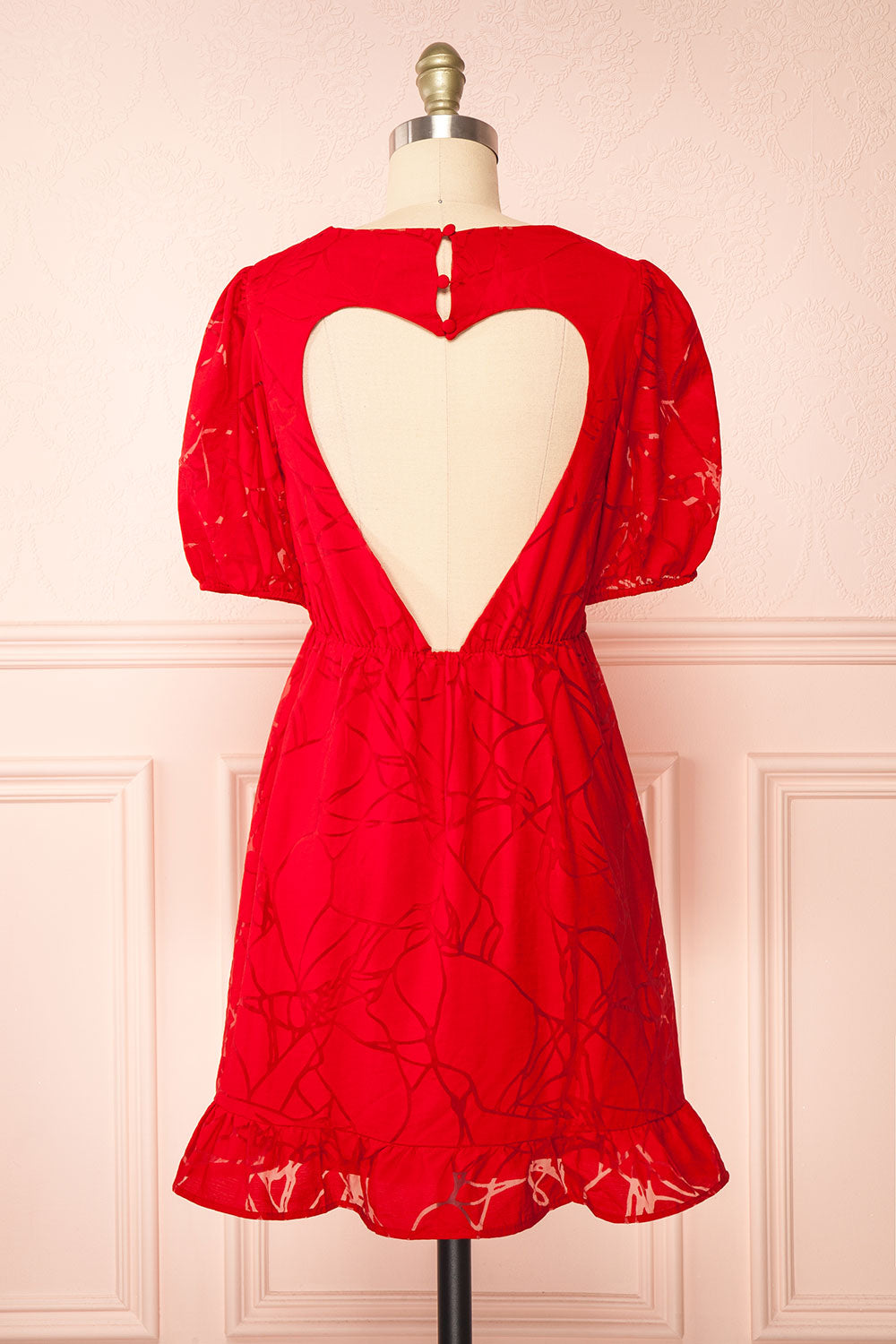 Tracy | Short Red Dress w/ Heart Shaped Back