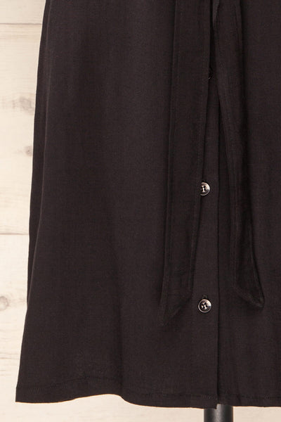 Trapani Black Short Button-Up Shirt-Dress | La petite garçonne bottom