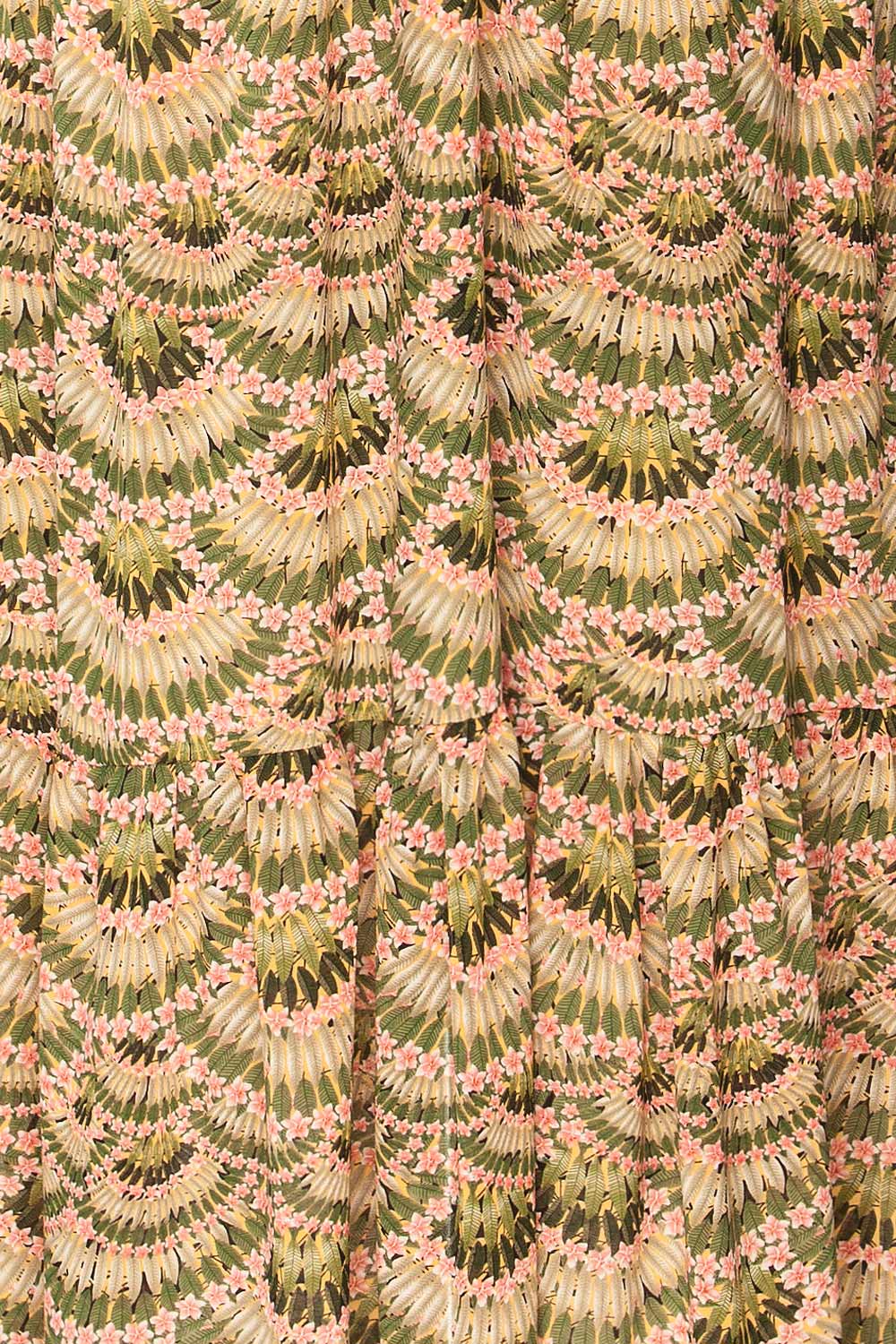 Trapanice Floral Patterned V-Neck Midi Dress | La petite garçonne texture