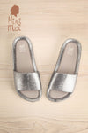 Treazzano Mini Kids Silver Glitter Flip-Flop Sandals | Boutique 1861