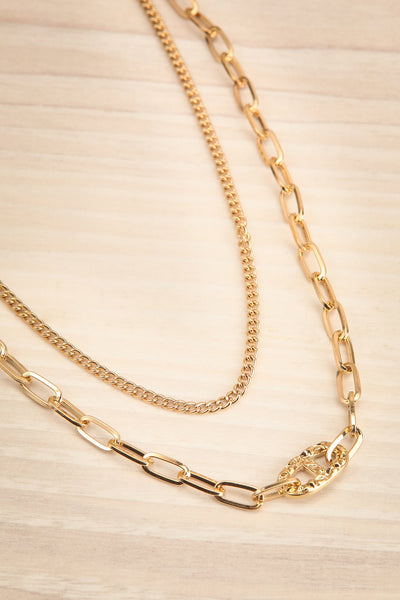 Triomphant Gold Layered Chain Necklace | La petite garçonne flat view