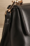 Tropique Black Handbag w/ Crossbody Strap | La petite garçonne side close-up