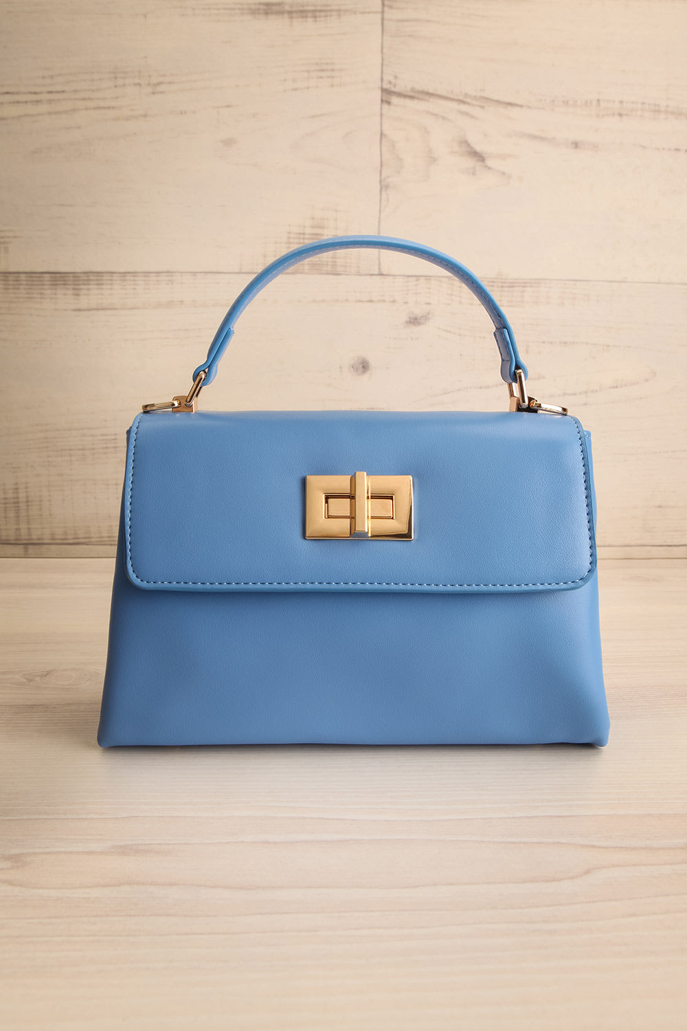 Tropique Blue Handbag w/ Crossbody Strap | La petite garçonne front view