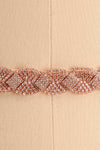 Tryphis Rosegold Crystal Ribbon Belt | Boudoir 1861 close-up