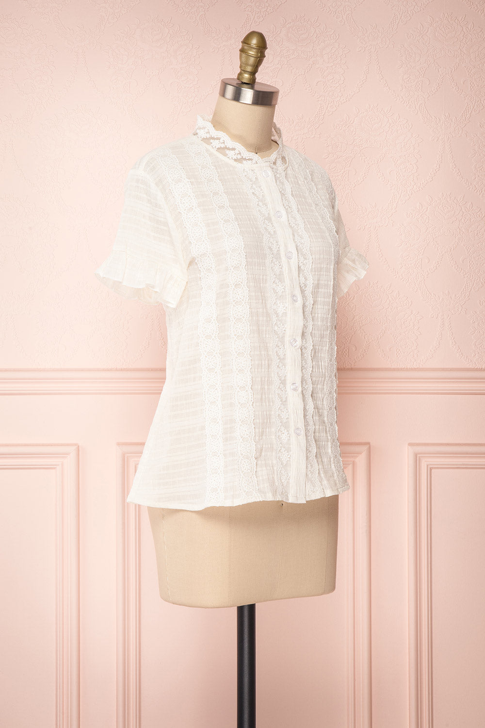 Tsilla | Short Sleeve Lace Blouse