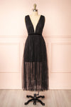 Tsuyu | Plunging Neckline Sparkling Midi Dress | Boutique 1861 front view