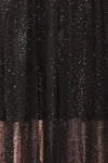 Tsuyu | Plunging Neckline Sparkling Midi Dress | Boutique 1861 fabric