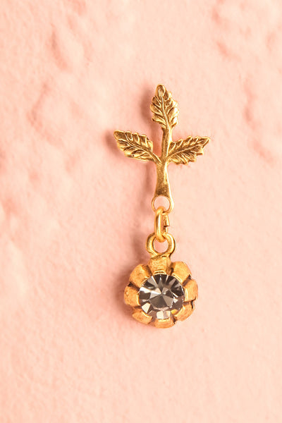 Tulipier - Golden dangling earrings