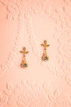 Tulipier - Golden dangling earrings