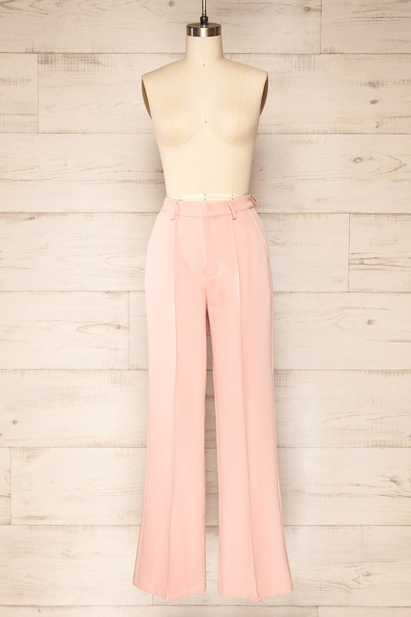 Pink High Waisted Wide Leg Trousers – The Fashion Bible