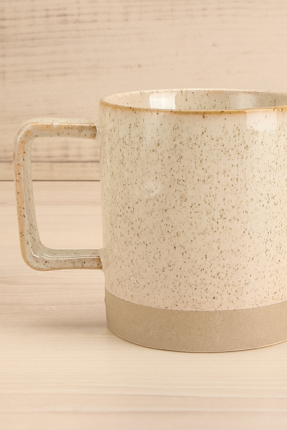 Tuzla Grey Mug with Dots and Stripe | La petite garçonne close-up