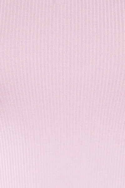 Twisty Lilac Cropped Twisted Tank Top | La petite garçonne fabric