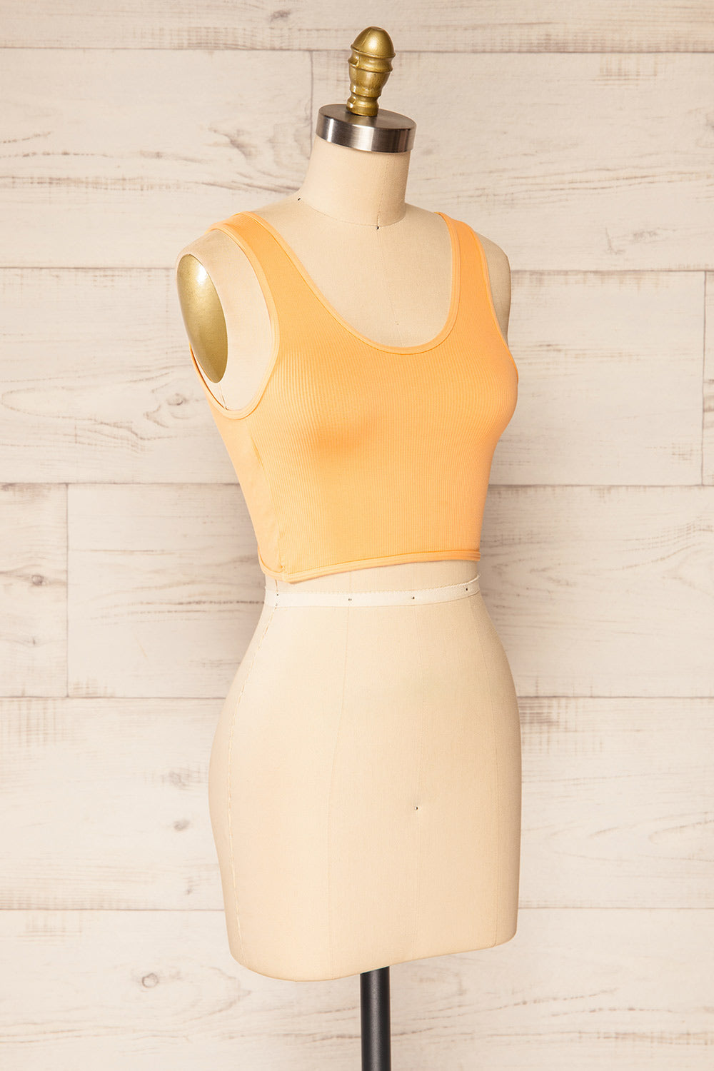 Twisty Orange Cropped Twisted Tank Top | La petite garçonne side view 