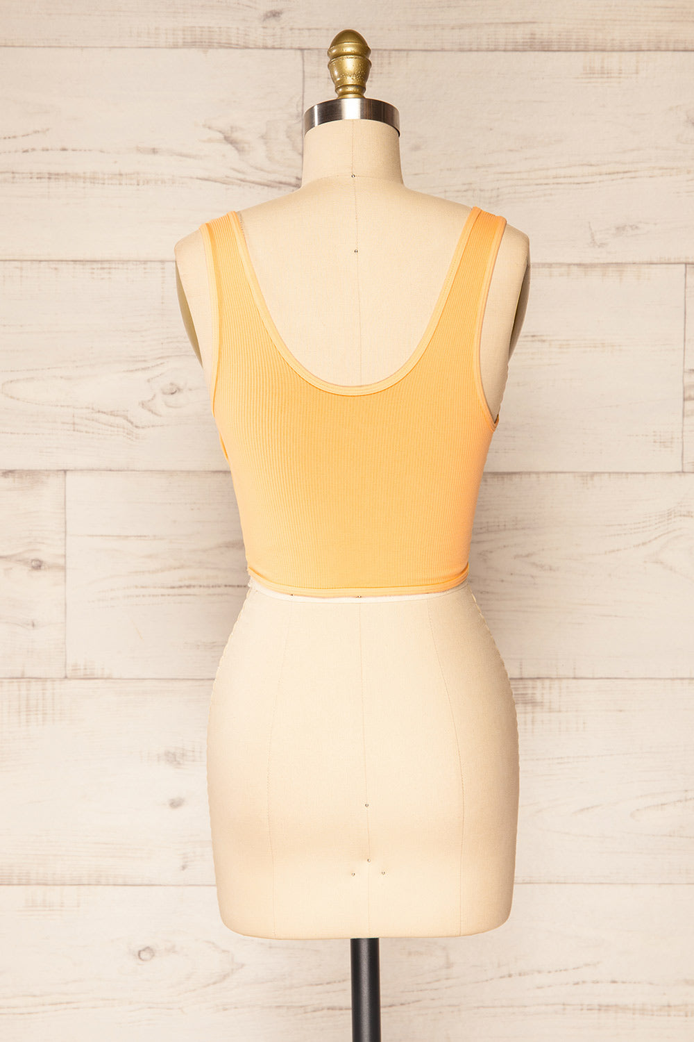 Twisty Orange Cropped Twisted Tank Top | La petite garçonne back view