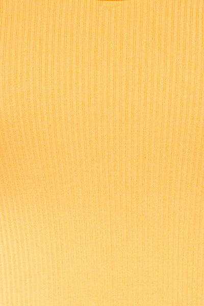 Twisty Orange Cropped Twisted Tank Top | La petite garçonne fabric