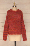 Tychy Rouge Red Knit Sweater | Tricot Doux | La Petite Garçonne front view