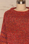 Tychy Rouge Red Knit Sweater | Tricot Doux | La Petite Garçonne front close up