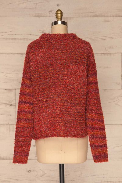 Tychy Rouge Red Knit Sweater | Tricot Doux | La Petite Garçonne back view