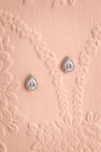 Ulrika Silver Crystal Stud Earrings | Boutique 1861