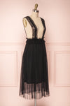 Urari Coal Black Tulle & Lace Midi Skirt | Boutique 1861 3