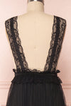 Urari Coal Black Tulle & Lace Midi Skirt | Boutique 1861 6