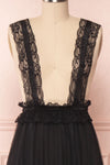 Urari Coal Black Tulle & Lace Midi Skirt | Boutique 1861 2