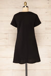 Urlau Black Organic Cotton T-Shirt Dress | La petite garçonneback view