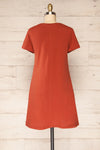 Urlau Rust Organic Cotton T-Shirt Dress | La petite garçonne back view
