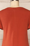 Urlau Rust Organic Cotton T-Shirt Dress | La petite garçonne back close up