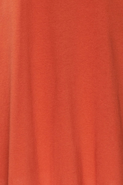 Urlau Rust Organic Cotton T-Shirt Dress | La petite garçonne fabric