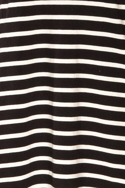 Urlau Stripes Black Organic Cotton T-Shirt Dress | La petite garçonne fabric