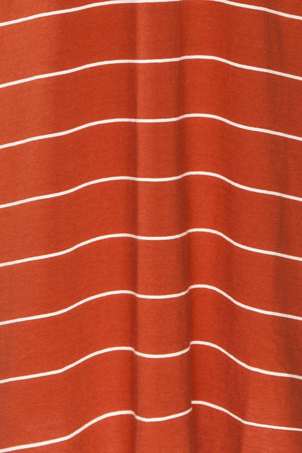 Urlau Stripes Rust Organic Cotton T-Shirt Dress | La petite garçonne fabric