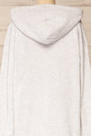 Utrec Grey Long Sleeve Hooded Dress | La petite garçonne back close-up