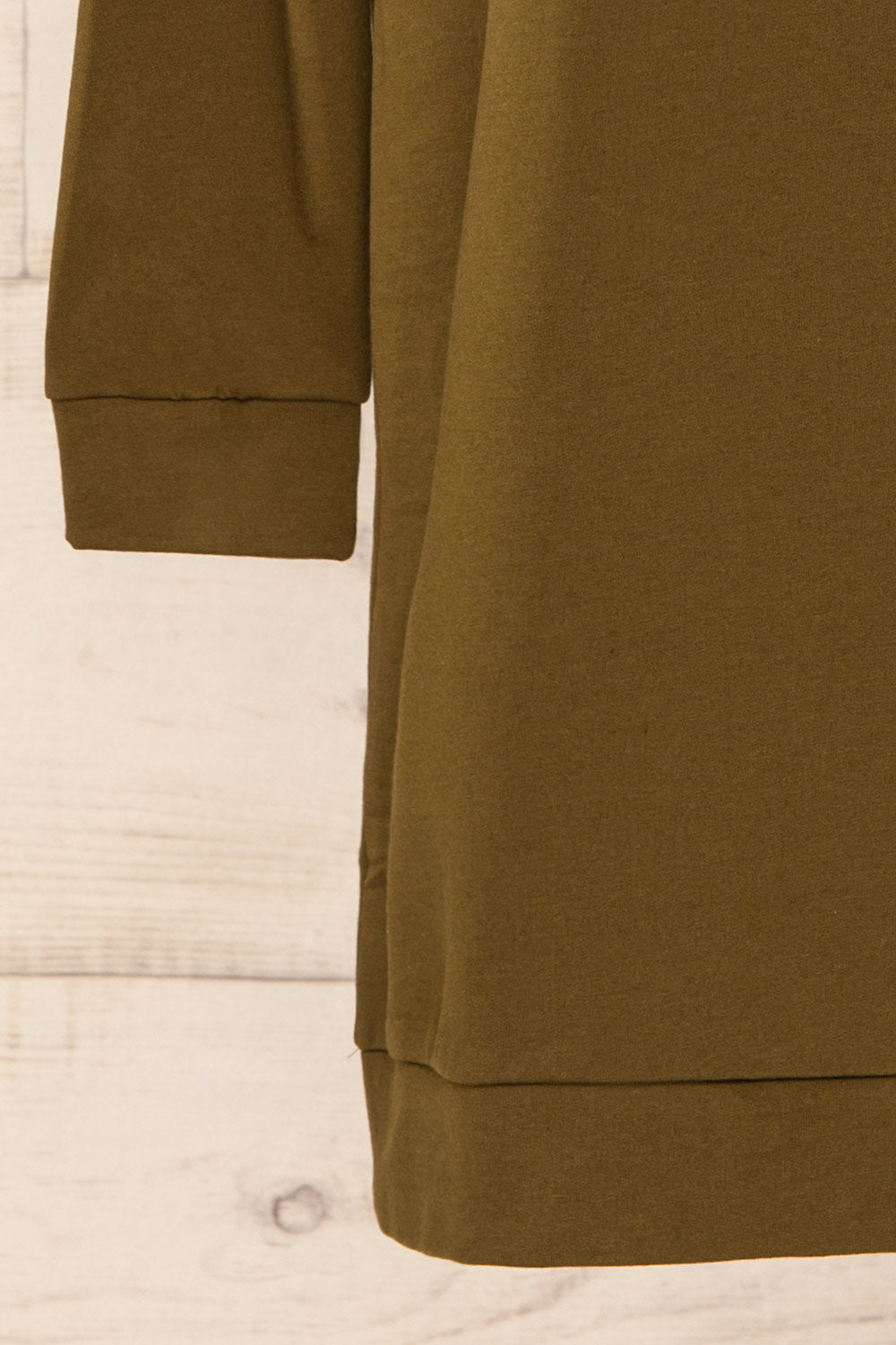 Utrec Olive Green Long Sleeve Hooded Dress | La petite garçonne bottom 