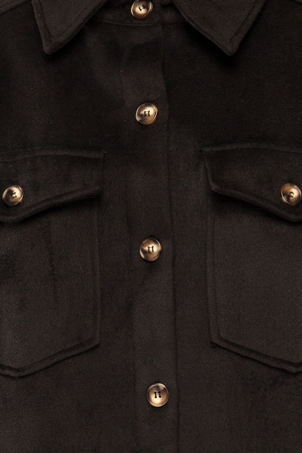Vaagen Black Oversized Velvet Shirt Jacket | La petite garçonne texture