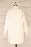 Vaagen Cream Oversized Velvet Shirt Jacket | La petite garçonne back view