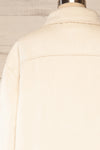 Vaagen Cream Oversized Velvet Shirt Jacket | La petite garçonne back close-up