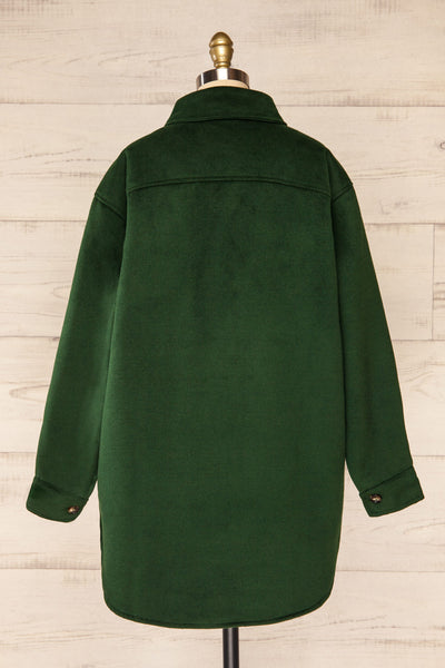 Vaagen Forest Oversized Velvet Shirt Jacket | La petite garçonne back view