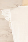 Vaals White Sleveleess V-Neck Blouse | La petite garçonne   back close-up