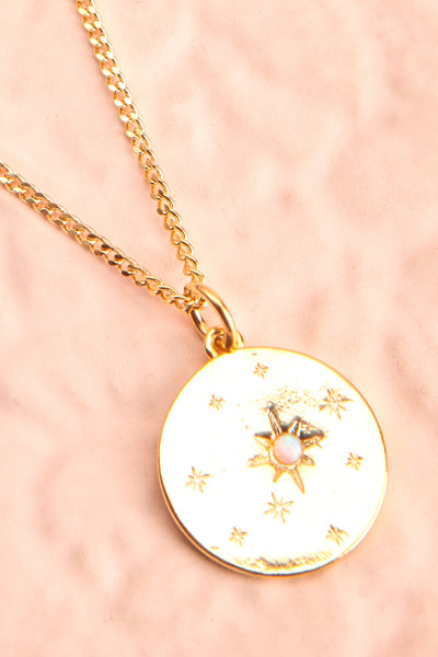 Valentina Terechkova Gold Pendant Necklace | Boutique 1861 flat medallion close-up
