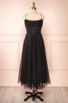 Valerie Black A-Line Tulle Midi Dress | Boutique 1861 front view