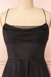 Valerie Black A-Line Tulle Midi Dress | Boutique 1861 front close-up