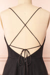 Valerie Black A-Line Tulle Midi Dress | Boutique 1861 back close-up