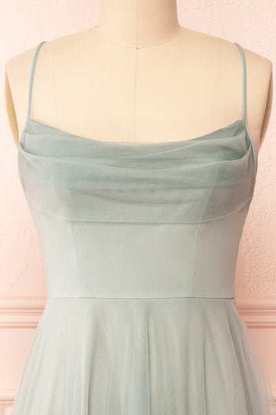 Valerie Sage A-Line Tulle Midi Dress | Boutique 1861 front close-up