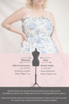 Valga Blue & White Floral Midi Dress w/ Fabric Belt | Boutique 1861 fiche