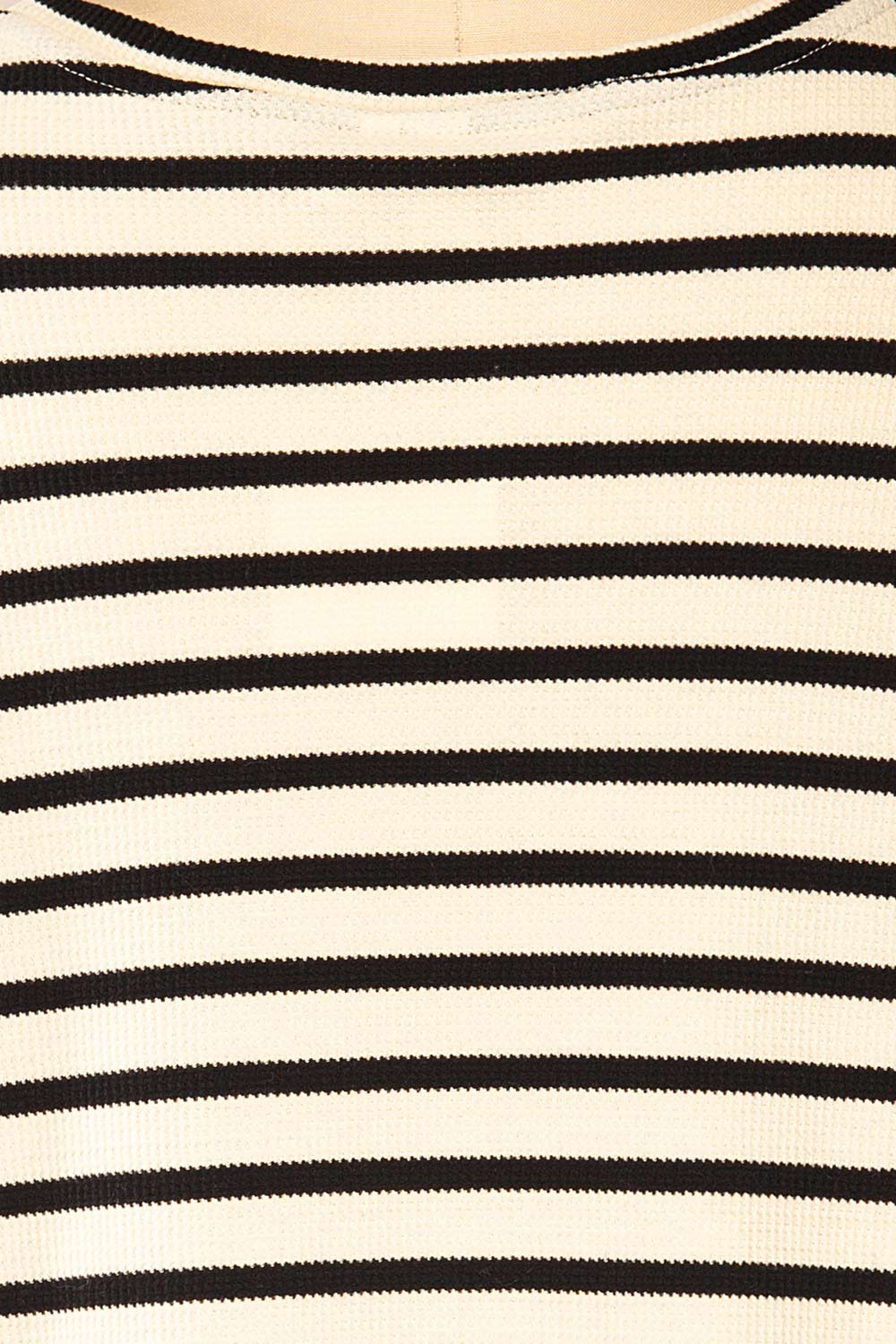Valgane Striped Waffle Knit Sweater | La petite garçonne fabric